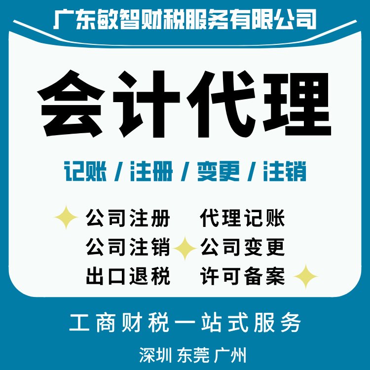敏智财税 东莞企业一站式工商税务与财务管理专家
